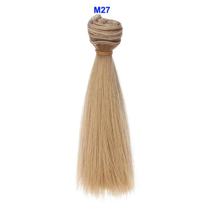 1pcs  Wig Refires Bjd Hair 15cm*100CM Black Gold Brown Green Pink Color Straight Wig Hair for 1/3 1/4 BJD Diy