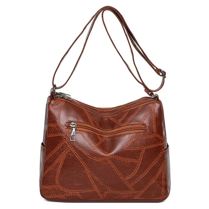 Light Women's Bags for Mom Multi-pocket Design Ladies Crossbody Shoulder Bags Vintage Pu Leather Purses and Handbags Sac A Main