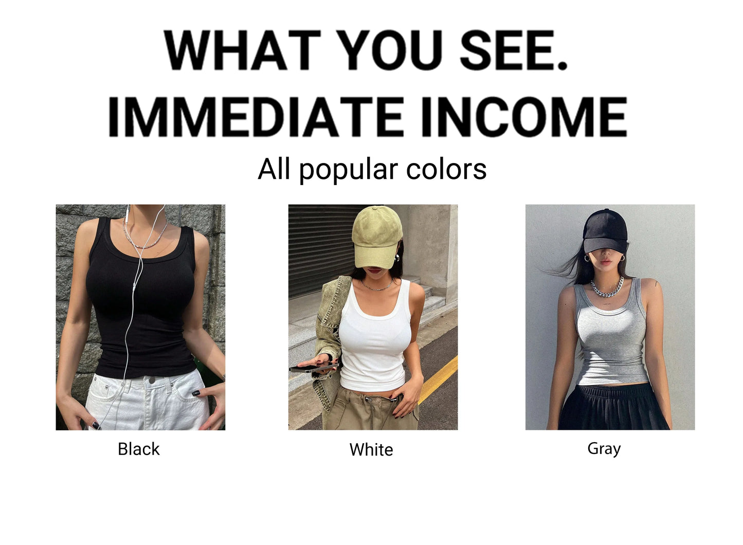 Camisole Tank Soft Top For Women Summer Outfits Tight And Sexy Tank Top Knitted Bottom Shirt And Sleeveless Top For Outerwear