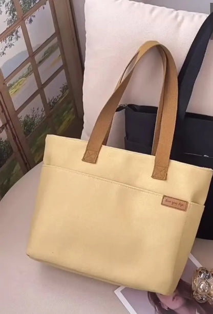 New Canvas Tote Bags for Women Large Capacity Single Shoulder Bag Student Classes Commute Carrying Bag Ladies Casual Handbags