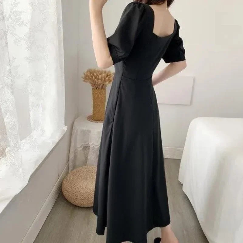 Dresses for Women 2023 Spring New White Dress Women's White Skirt Waist Slimming Temperament Over-the-knee Long Skirt Summer