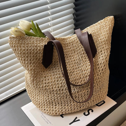 Women Shouder Bag Bohemian Straw Underarm Bag Summer Beach Woven Armpit Bag Large Casual Crochet Tote Bag Shopping Bags