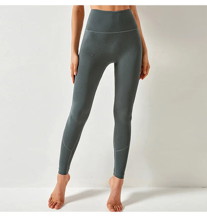 Women High Waist Yoga Pants Leggings with Back Pocket Running Cycling Breathable Sports Leggings Fitness Workout Gym Clothing