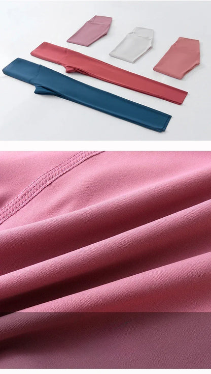 High Waisted Nude Feeling No Embarrassment Line Yoga Pants Women Stretch Firming Lift Hip Sports Fitness Bottom Pants