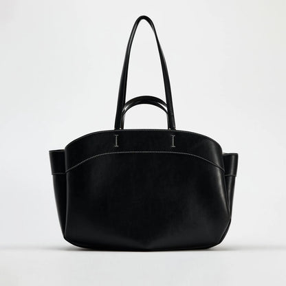 Women Tote Bag Underarm Pouch Large Capacity Pu Leather Shoulder Bag Retro Crossbody Bag Casual Portable Bucket Bags Handbag