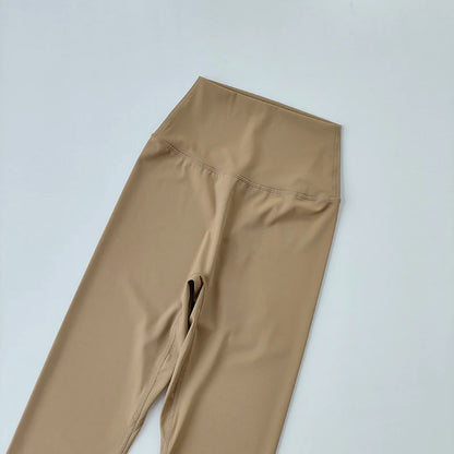 Yoga Pants Without Embarrassment and Nudity Women's High Waisted and Belly Closed Runningtight Fitting Traceless Fitness Legging