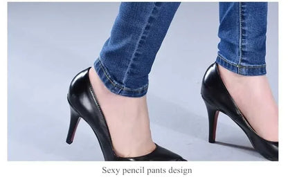 2023 New Jeans For Women Skinny High Waist Stretch Waist Feminino Pants Female denim Blue Black Trousers Pencil Jeans