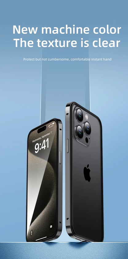 Hybrid Silicone Frame Aluminum Metal Phone Cases For iPhone 16 15 Pro Max 14 13 12 Better Heat Bumper