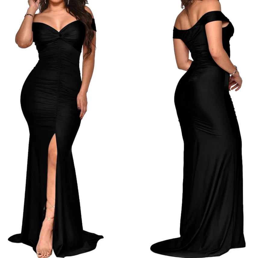 Women Long Dresses Sexy Backless Bodycon Evening Dresses Nightclub Maxi Dress Cocktail Birthday Party Welcome Prom Dress XSY039
