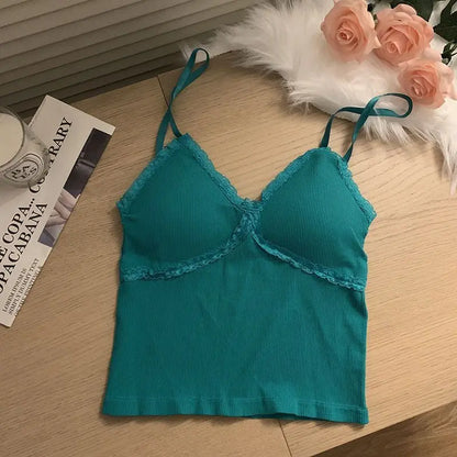 Women Tops Sexy Lingerie Women Lace Bottoming Camisole Women's 2024 Summer Short Top Singlet Top Women Топ Жіночний