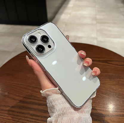 Luxury Shockproof Clear Bumper Cases For iPhone 16 15 14 13 12 11 Pro Max Plus Transparent Soft Acrylic Phone Cover Accessories