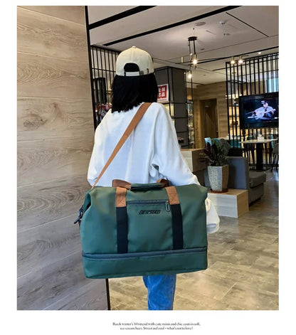 Fashion Travel Bags For Women Large Capacity Men's Sports bag Waterproof Female Messenger Bag Dry And Wet Dropshipping