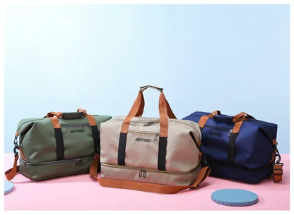 Fashion Travel Bags For Women Large Capacity Men's Sports bag Waterproof Female Messenger Bag Dry And Wet Dropshipping