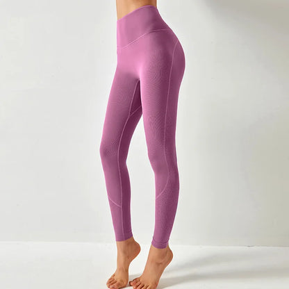 Women High Waist Yoga Pants Leggings with Back Pocket Running Cycling Breathable Sports Leggings Fitness Workout Gym Clothing