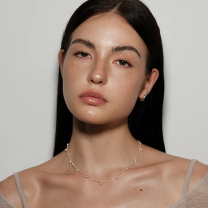 S925 Sterling Silver Necklace Bead Chain Beautiful SimpleMulti Round Bead Pendant For Women Wedding Fine Jewelry Christmas Gifts