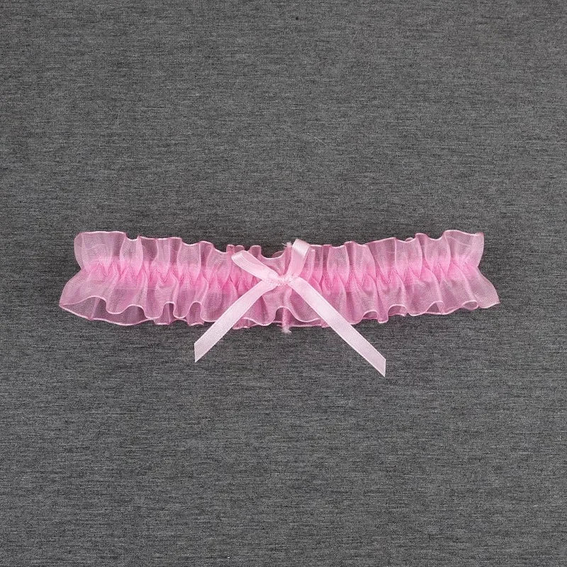 Women Sexy Bow Lace Choker Necklaces Torques Collar Floral Bowknot Wedding Party Cosplay Lolita Fashion Girls Elastic Neck Ring