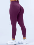 Women's Solid High Waisted Yoga Pants Butt Lifting Tummy Control Stretchy 4-Way Stretch Workout Leggings breathable Gym Fitness