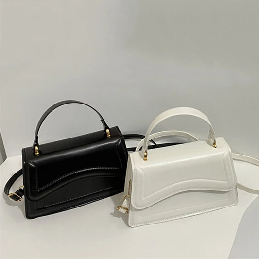 Women's New Flip Small Handbag Fashion Solid Color Shoulder Bag