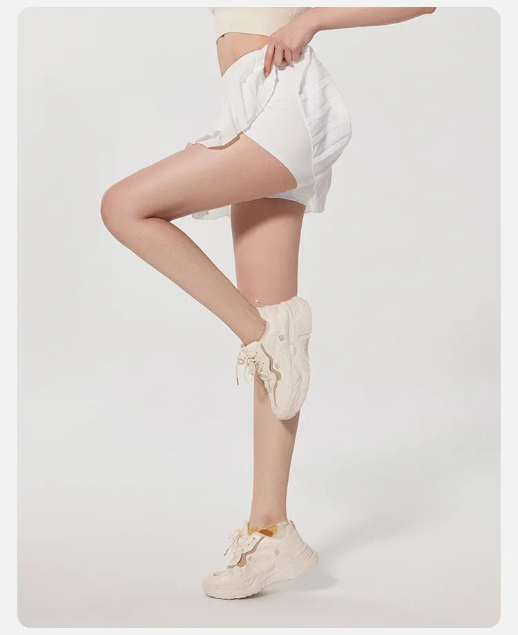 Skirts for women Naked Feel Anti-Bacterial Yoga Skirt Running Tennis Golf Workout Skirt with Built-in Shorts & Ruffle Hem