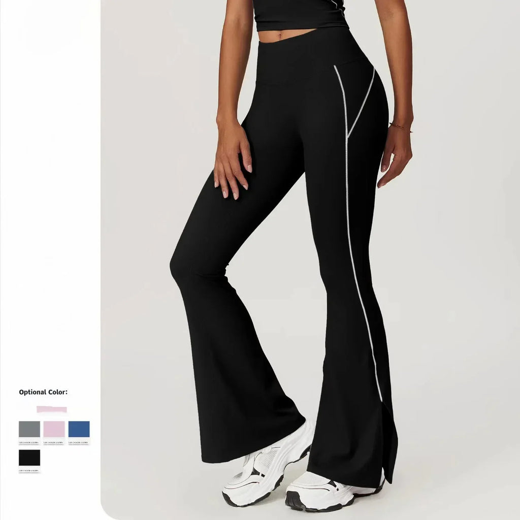 Yoga Pants Women High Waist Lift Hip Fitness Running Training Sweatpants Micro Pants Slim Slim Flared Pants Outer Wear
