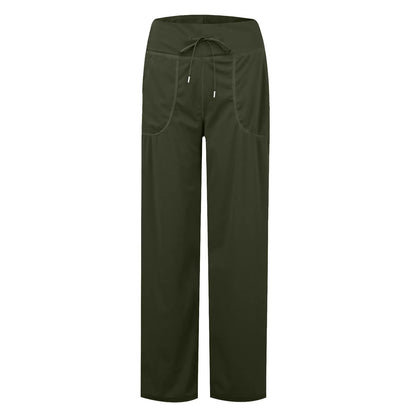 Wide Leg Pants For Women Yoga Pants High Waist Sweatpants With Pockets Stretch Pants Comfy Workout Sports Sweatpants