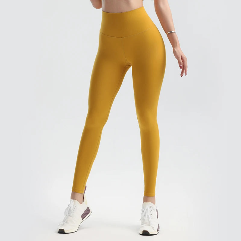 Solid Color Yoga Pants Pants Women's Gym Pants Quick Dry Breathable Leggings Outdoor Cycling Pants