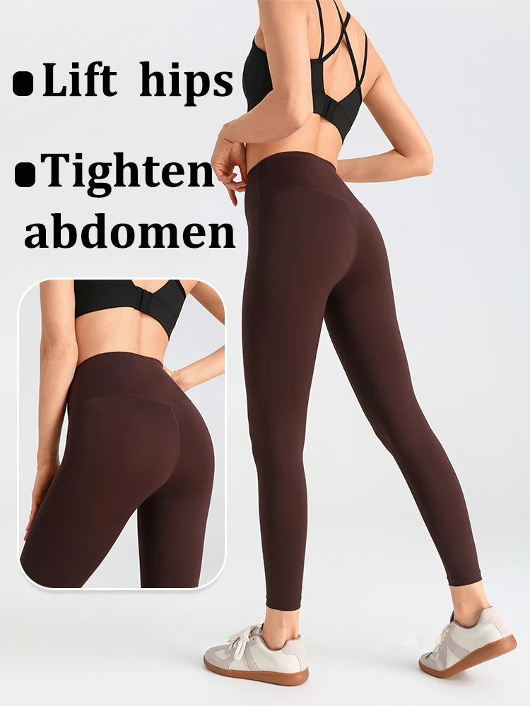 Women's Yoga Pants Gym Leggings Lady's Girl Fitness Soft touch Tights High Waist Elastic Breathable No T Line Sports Pants
