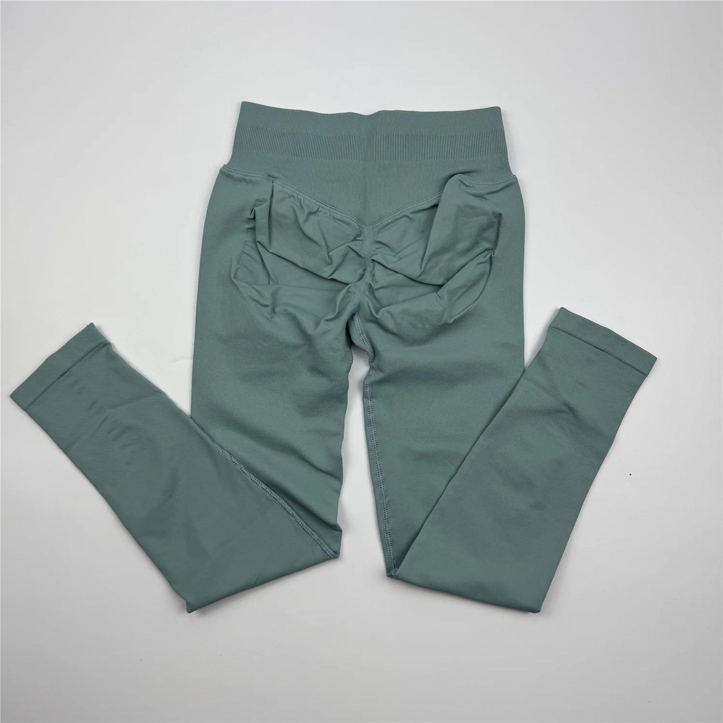 Woman Low Yoga Pants Tummy Control Squat Proof Gym Fitness Workout Scrunch Butt Tights Seamless Sports Leggings