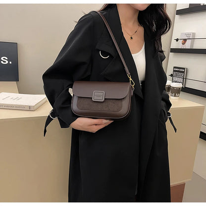 Women's Bag 2025 Autumn and Winter Simple Fashion Small Square Bag Korean Style High-Grade Fashion All-Match Casual Shoulder Bag