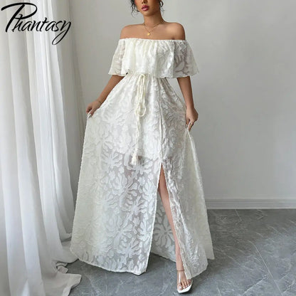 Women's Dresses 2025 Summer White Dress Women Cover-Ups Outfits Boho Hippie Chic Long Maxi Dresses Female Clothes Robe Vestidos