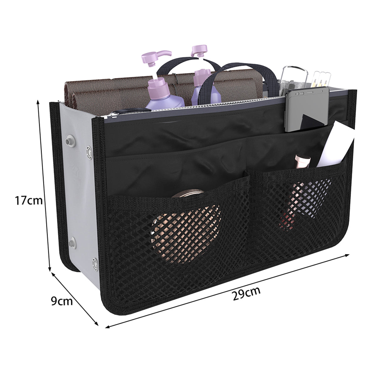 Women Make Up Cosmetic Bag Travel Handbag Nylon Large Container Make Up Case Organizer Bags Ladies Foldable Purse Clutch Bag