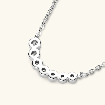 Lnngy Collares Mujer 925 Sterling Silver Clavicle Necklace For Women Exquisited 7 Stones Moissanite Pendant Necklaces Jewellry