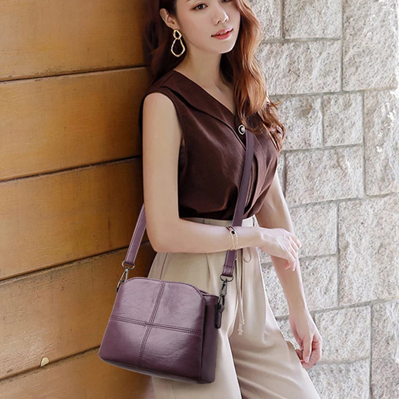 Women's Bags Retro Design Crossbody Bag Trend Quality PU Leather Bucket Shoulder Bags Small Handbags for Women