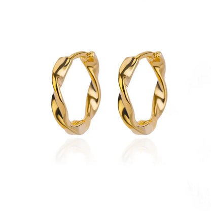 Heart Stainless Steel Earrings for Women Zircon Gold Color Hoop Earring Aesthetic Waterproof Ear Piercing Jewelry Accessories