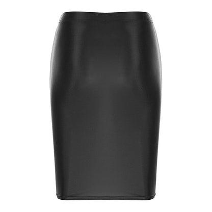 Mini Skirts Skirt For Women Autumn Bodycon Clubwear Glossy Shiny Stretchy Summer Tight Fitting High Waist Knee-length