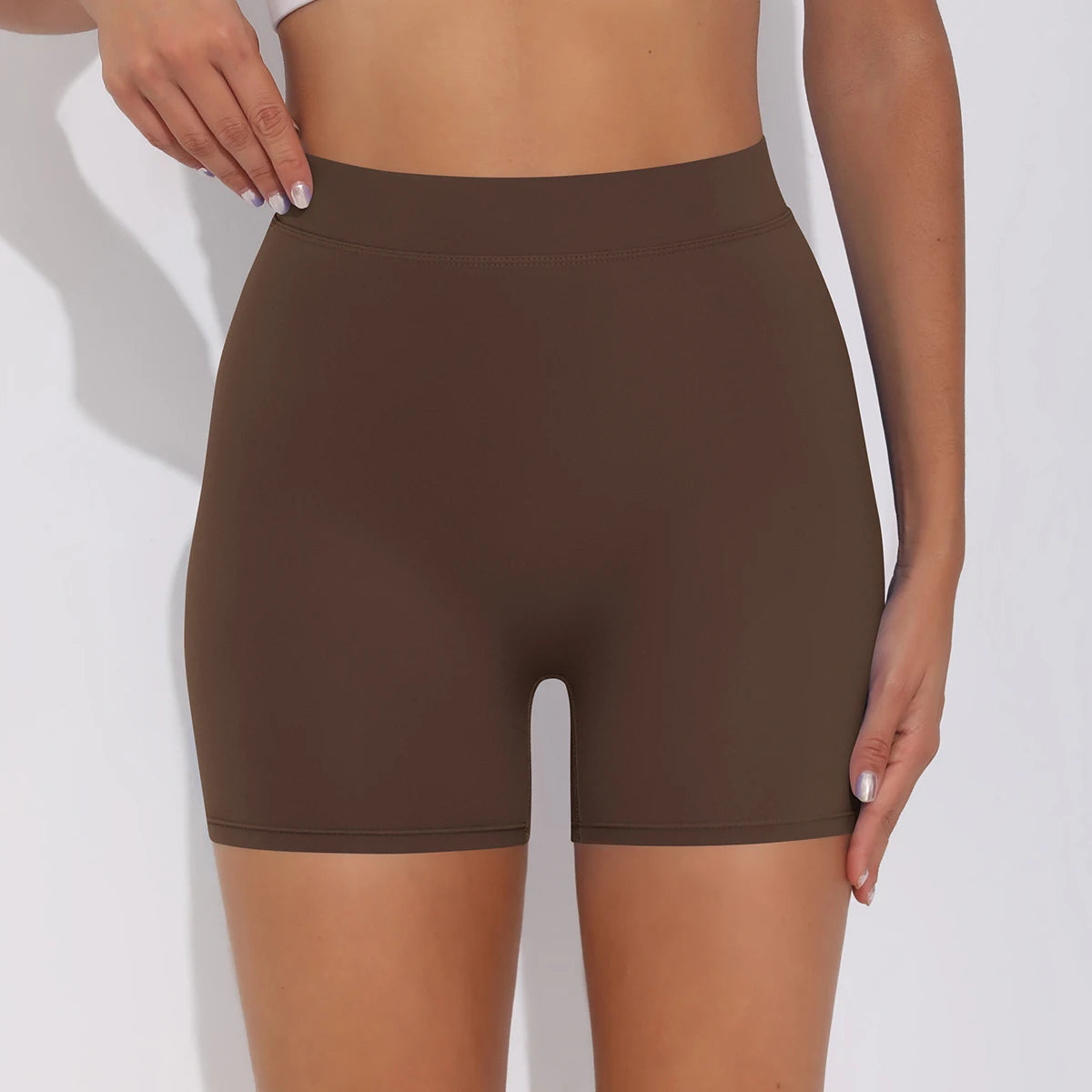 Women's Sexy Stretch Yoga Shorts With Hip Lifting And Abdominal Tightening Tight Fitness Wearing Running Pants Externally