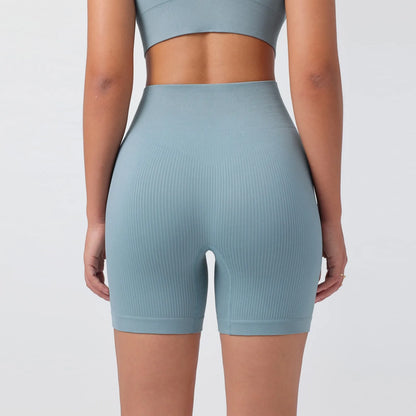 Women's Summer Loose Solid Color Yoga Pants Comfy Workout Pants Slim Female High Elastic Waist Skinny Yoga Running Sporty Shorts