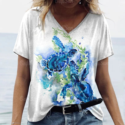 2024 Top Women Animal Printed T-Shirt For Women Oversized T-Shirts Women's Trending Clothing Summer Cheap Blouse Crew Neck Tees