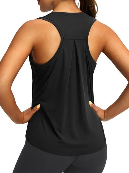 Women s Workout Tops Racerback Athletic Tank Tops Sleeveless Loose Fit Yoga Running Gym Shirts For Women
