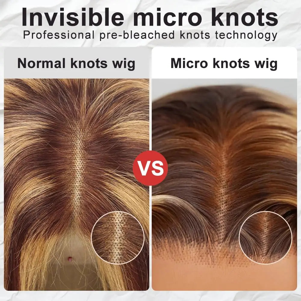 Glueless Highlight Wigs Human Hair 7X5 P4/27 Ombre Body Wave Lace Front Wigs Human Hair Pre Plucked Pre Cut For Black Women