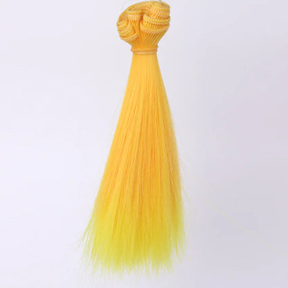 1pcs  Wig Refires Bjd Hair 15cm*100CM Black Gold Brown Green Pink Color Straight Wig Hair for 1/3 1/4 BJD Diy