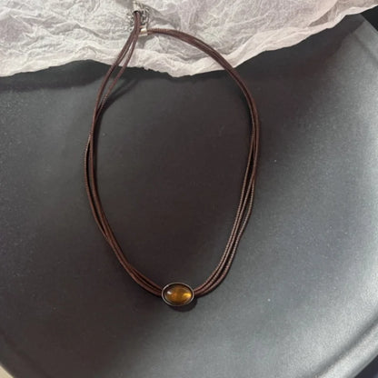 Flower Aesthetic Necklace For Women Adjustable Chain Girls Party Birthday Gift Amber Jewelry Gift Accessories Wholesale