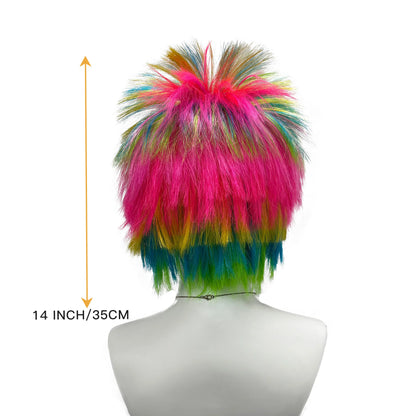 Trick colorful dress up wig explosion head hedgehog-inspired style head modeling wigs for costume party Halloween cosplay gifts