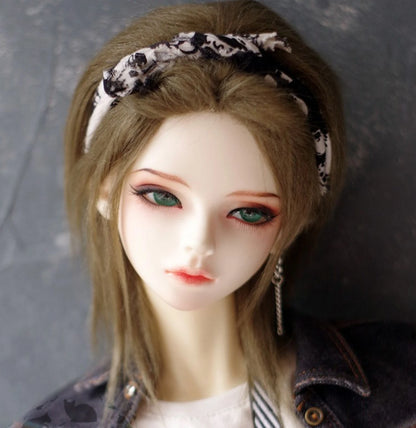 D09-P389 children handmade toy   1/12 1/8 1/6 1/4 1/3 MSD bjd doll wig red blue pink black DIY long straight hair 1pcs