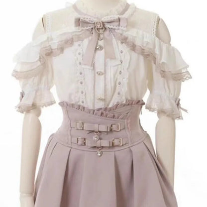Japanese Skirts for Women High Waist A-line Ruffles Jupe Fashion Summer Saia 2025 Faldas Mujer De Moda Sweet Y2k Mini Skirt