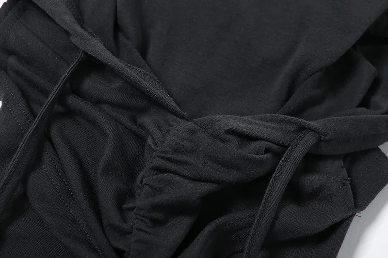 Streetwear Tank Top For Women Clothing Sexy Short Crossover Design Y2k Accessories Mouthpieces Sleeveless Hooded Ropa De Mujer