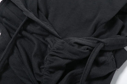 Streetwear Tank Top For Women Clothing Sexy Short Crossover Design Y2k Accessories Mouthpieces Sleeveless Hooded Ropa De Mujer