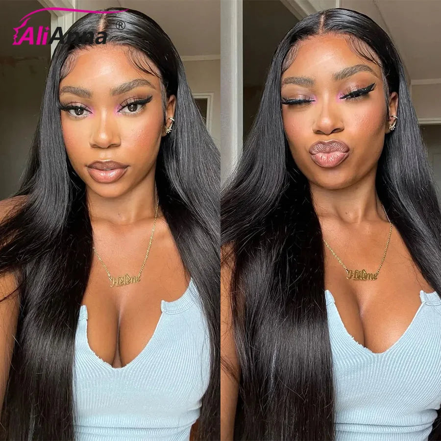 26 28 30Inch 6X4 Straight Glueless Wigs Human Hair Ready To Wear Go Human Hair Wigs Brazilian Pre Cut Closure Wig Human Hair Wig