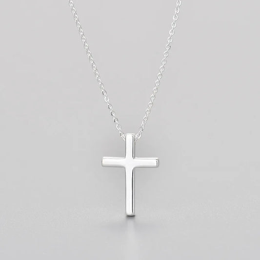 925 Sterling Silver Necklace For Women Adjustable Simple Cross Shape Necklace O-Chain Choker Necklaces Birthday Gift Chocker