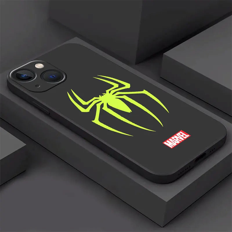 phone Cases for iphone 14 case 11 12 15 Pro XS Max 8 13 Mini X SE 7 16 Plus funda Antiscratch cover Spider Man Fashion Cool Logo